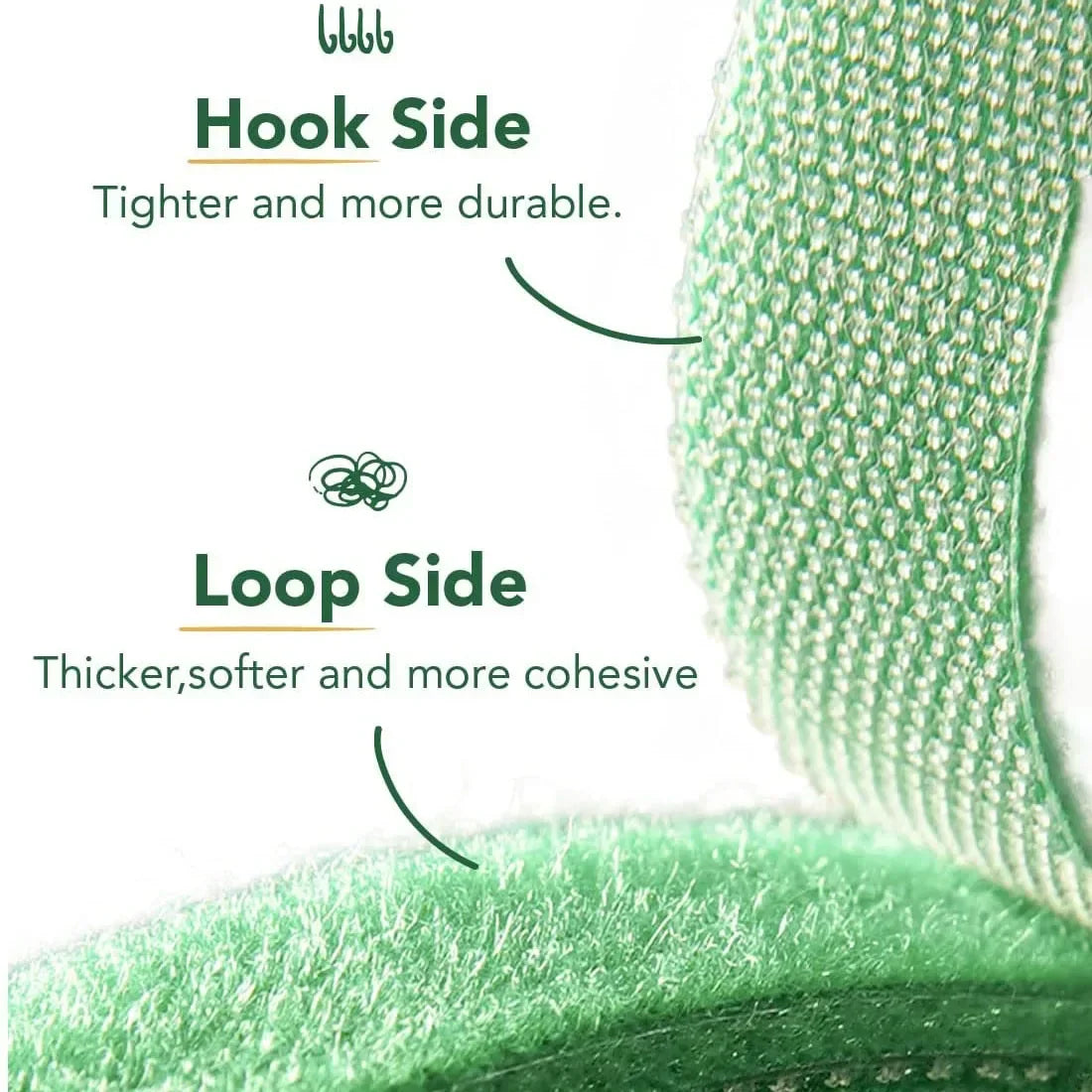 Self Adhesive Plant Nylon Cable Tie Green Adjustable Plants Hook Loop Support Garden Twine Bandage Reusable Fastener Tape Strips