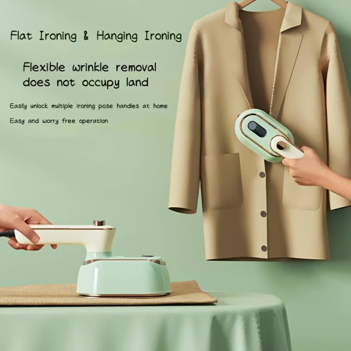 Tidesmit 1000W Travel Steamer Iron with 70ml Water Tank
