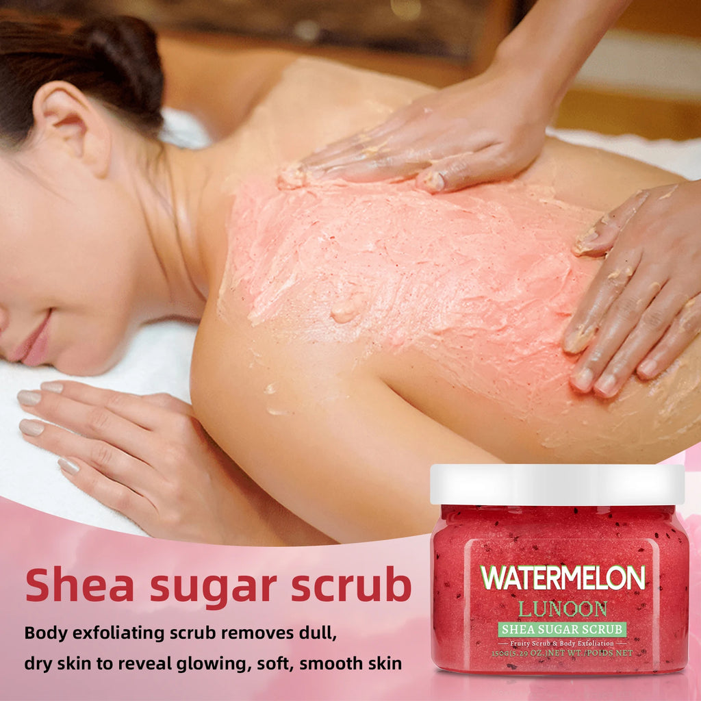 Watermelon Shea Sugar Scrub | Smoothing Body Exfoliator - 150g Scrubs Treatments Tidesmit