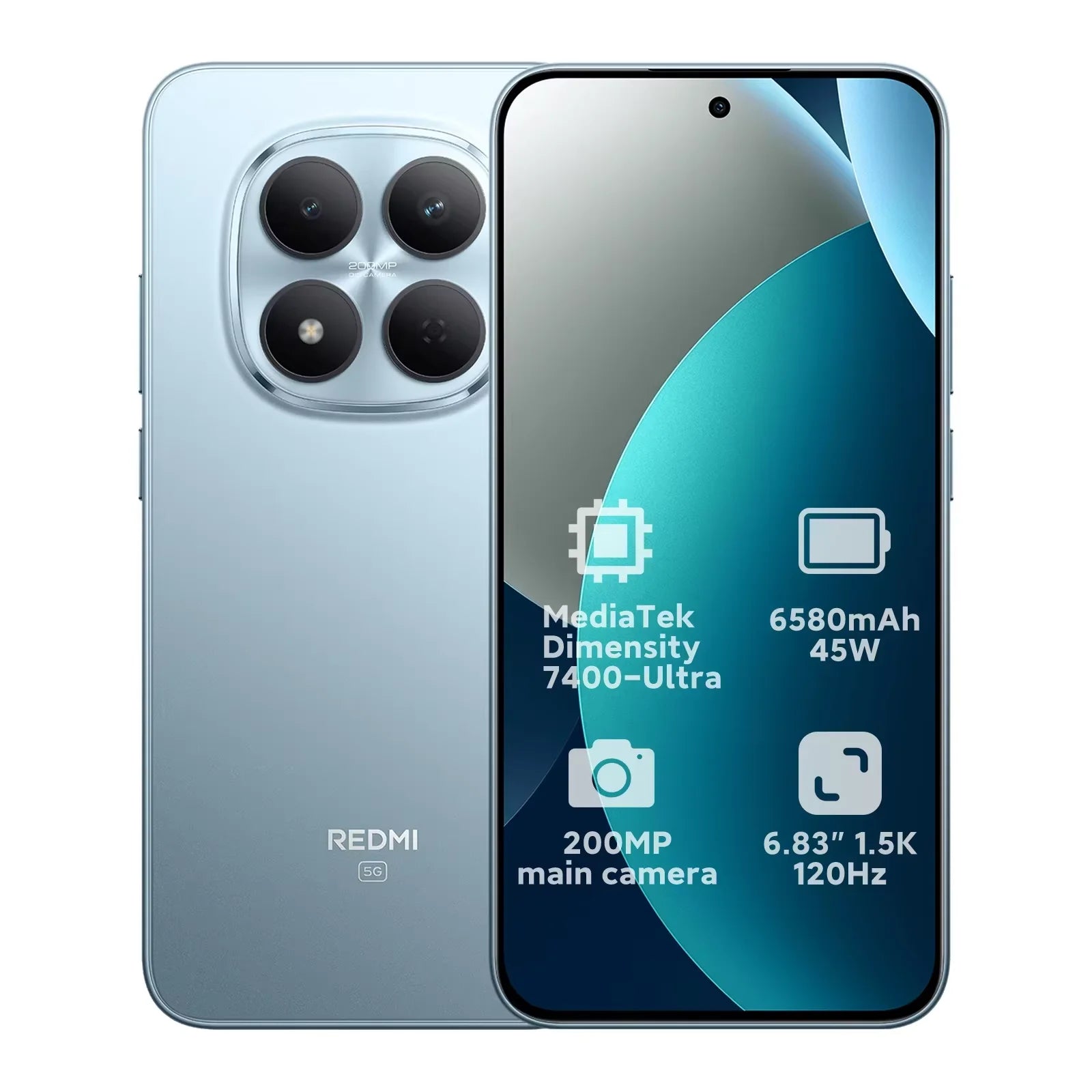 Global Version Redmi Note 15 Pro 5G Dimensity 7400-Ultra Smartphone 6580mAh 45W Battery 200MP OIS Main Camera Xiaomi Cellphone