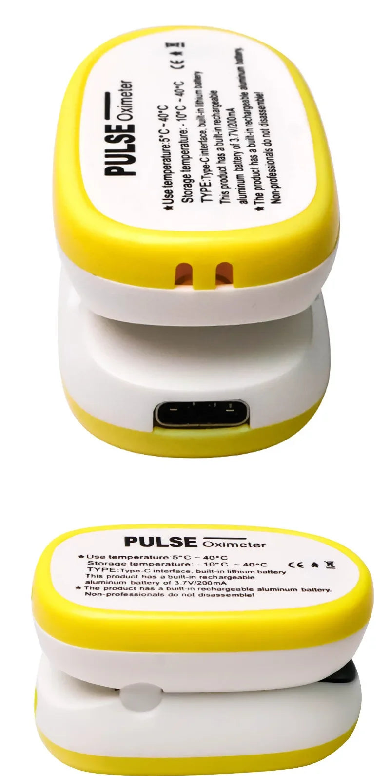 USB Pediatric Oximeter Finger Blood Oxygen Monitor for Children Pulse Oximeter OLED Digital Oximetro Home Medical Thermometer