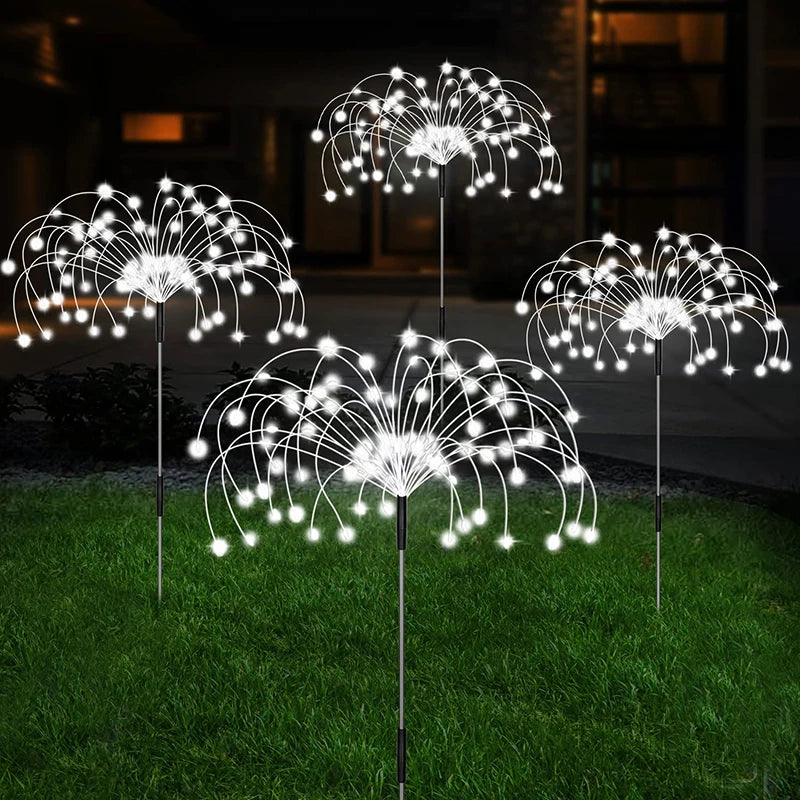 LED Solar Firework Lamp Outdoor Garden Decor Pathway Fairy Lights Waterproof Christmas Yard Balcony Patio Lawn Solar Light