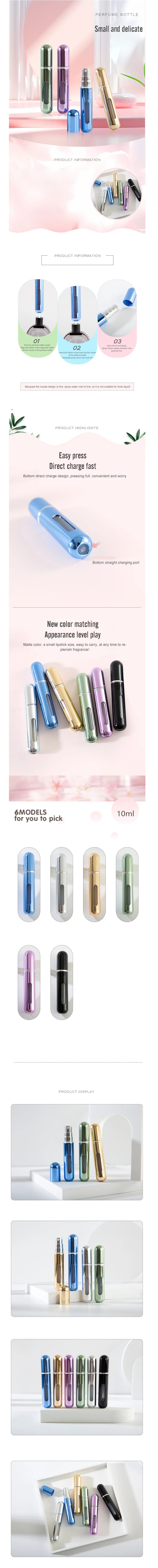 Refillable Perfume Spray Atomizer: Portable 5ml and 10ml Travel Dispenser Permanent Makeup Machines Tidesmit