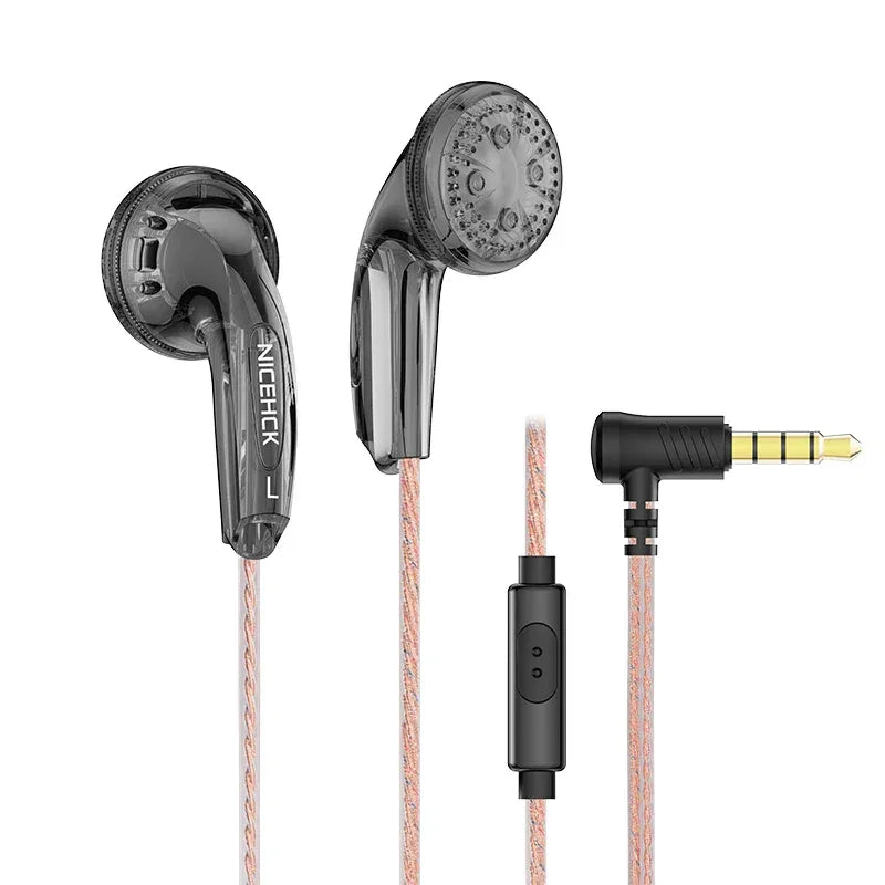 Tidesmit Wired Earbuds 15.4mm Dynamic Driver HiFi Bass Headphones Grey With Mic Tidesmit