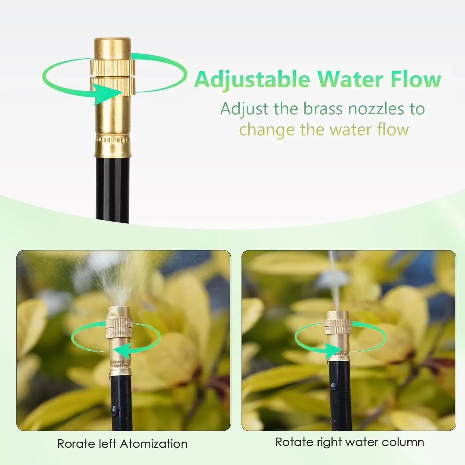 30M-5M DIY Free Bending Universal Sprayer Kit 8mm Hose Patio Misting Cooling System for Garden Plant Fogging Watering Irrigation