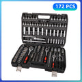 Podofo Ratchet Wrench Tool Kit Socket Set 172pcs with Ratchets in Versatile 172-piece Set Suitable for Any Workshop or Garage