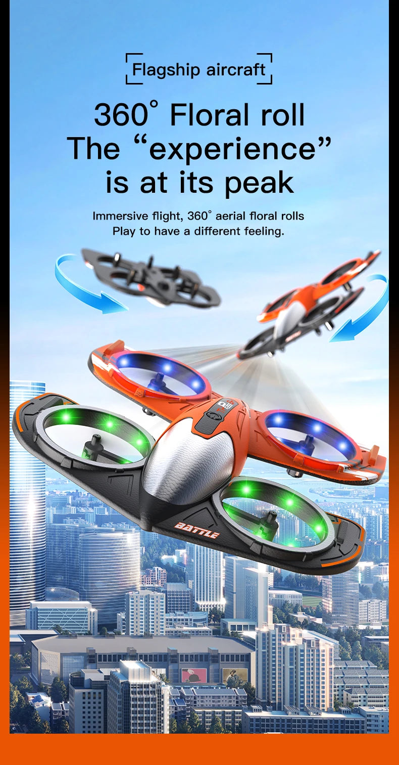 Foldable Camera Drone - Beginner RC Quadcopter with Obstacle Avoidance Tidesmit