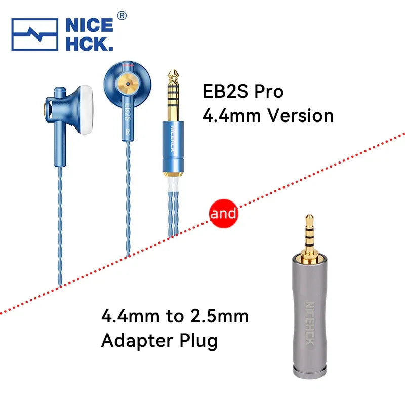 15.4mm LCP Diaphragm Wired Earphones by Tidesmit - High-Fidelity Audio 4.4IEM to 2.5Adapter Tidesmit