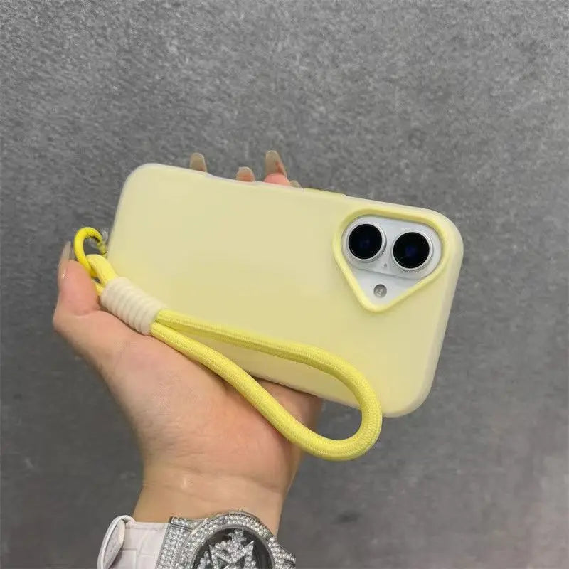 iPhone 15 Pro Max Matte Case with Wrist Strap - Slim Shock-Absorbing Cover Tidesmit