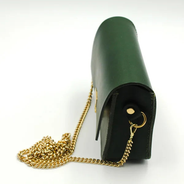 CHOU Shanghai High-end Women's Genuine Leather Handmade Single Strap Shoulder Bag with Metal Lock Custom Logo Portfolio