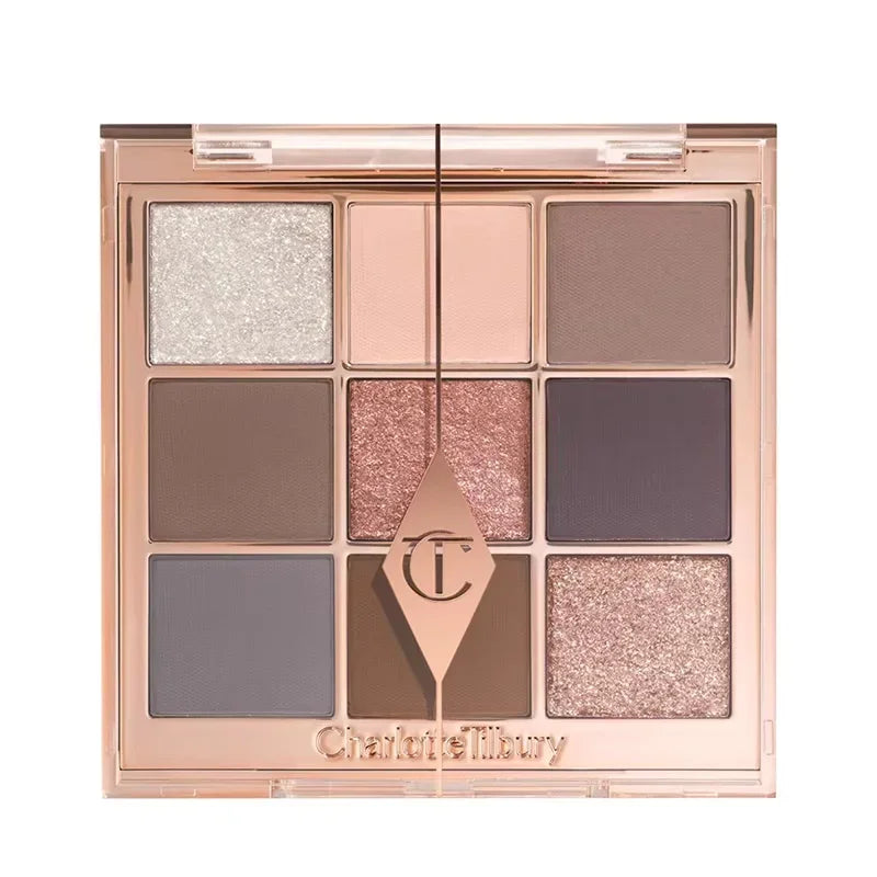 Tidesmit 9 color rose pink eyeshadow palette featuring matte and glitter finishes for versatile eye makeup looks