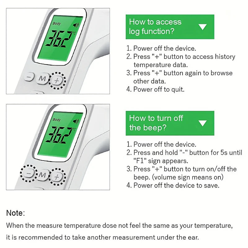 Finger Pulse Oximeter& Non-Contact Infrared Thermometer-Digital LCD Thermometer for Adults & Infants,Ear Temperature Measurement