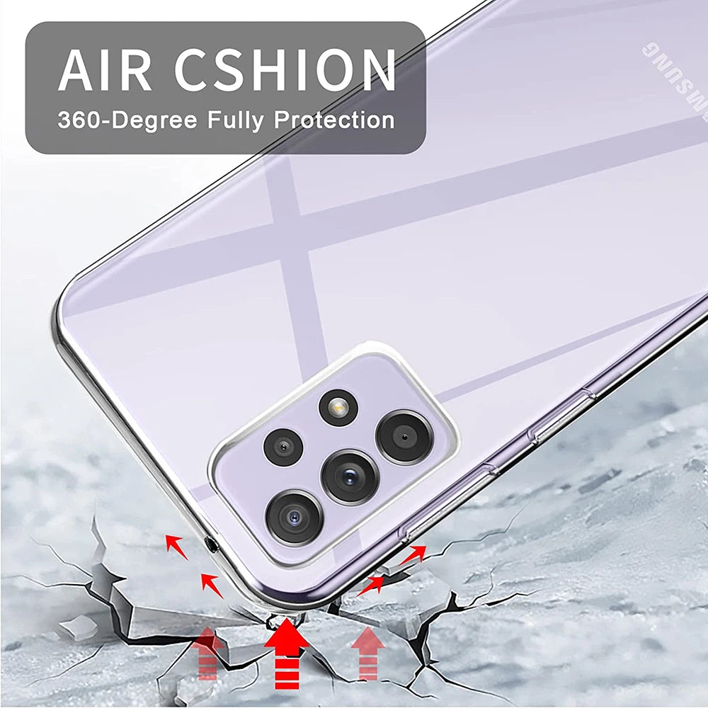 Clear Samsung Galaxy Phone Case - Slim Fit Shock-Absorbing Cover Tidesmit