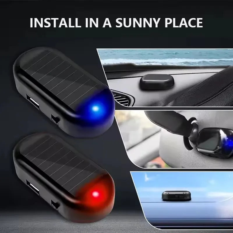 Solar Car Fake Security Light - Wireless LED Anti-Theft Warning System Tidesmit