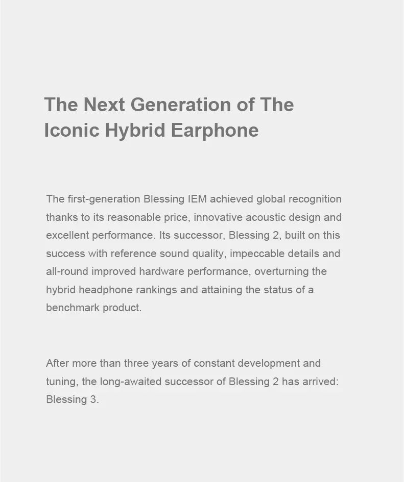 MoonDrop Blessing 3 Hybrid In-Ear Monitors | Tidesmit Audio 6-Driver Tidesmit