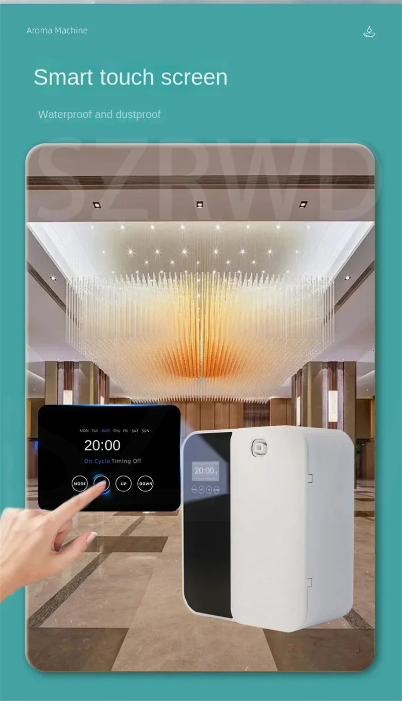 Wall Mounted Aroma Diffuser500ML Commercial Hotel Fragrance Machine Bar KTV Automatic Waterless Essential Oil Nebulizer Diffuser