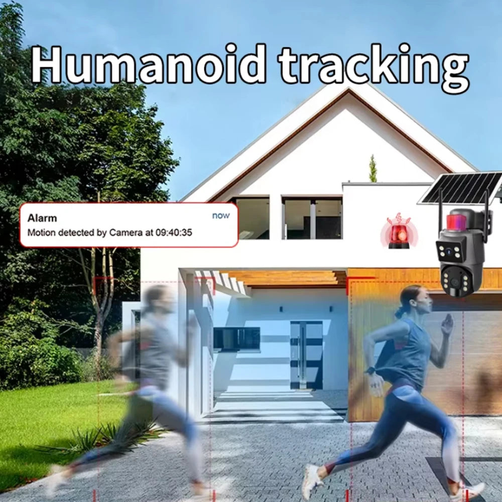 2K 3MP 4G Sim Card LTE Cellular Solar Powered Trail Hunting Wildlife Motion Activated Security Camera Outdoor Color Night Vision