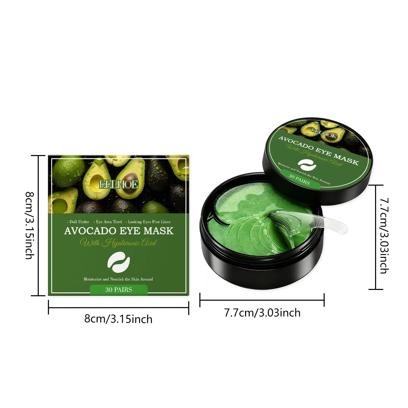 Hyaluronic Acid Eye Mask Anti Dark Circles Remove Eye Bags Improves Dullness Moisturizing Hydrating Eye Patches