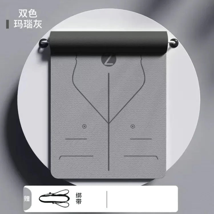Widened TPE Yoga Mat Thickened Anti Slip Dance Fitness Mat Household Silent Shock Absorption Sports Jump Rope Mat Slight Defects