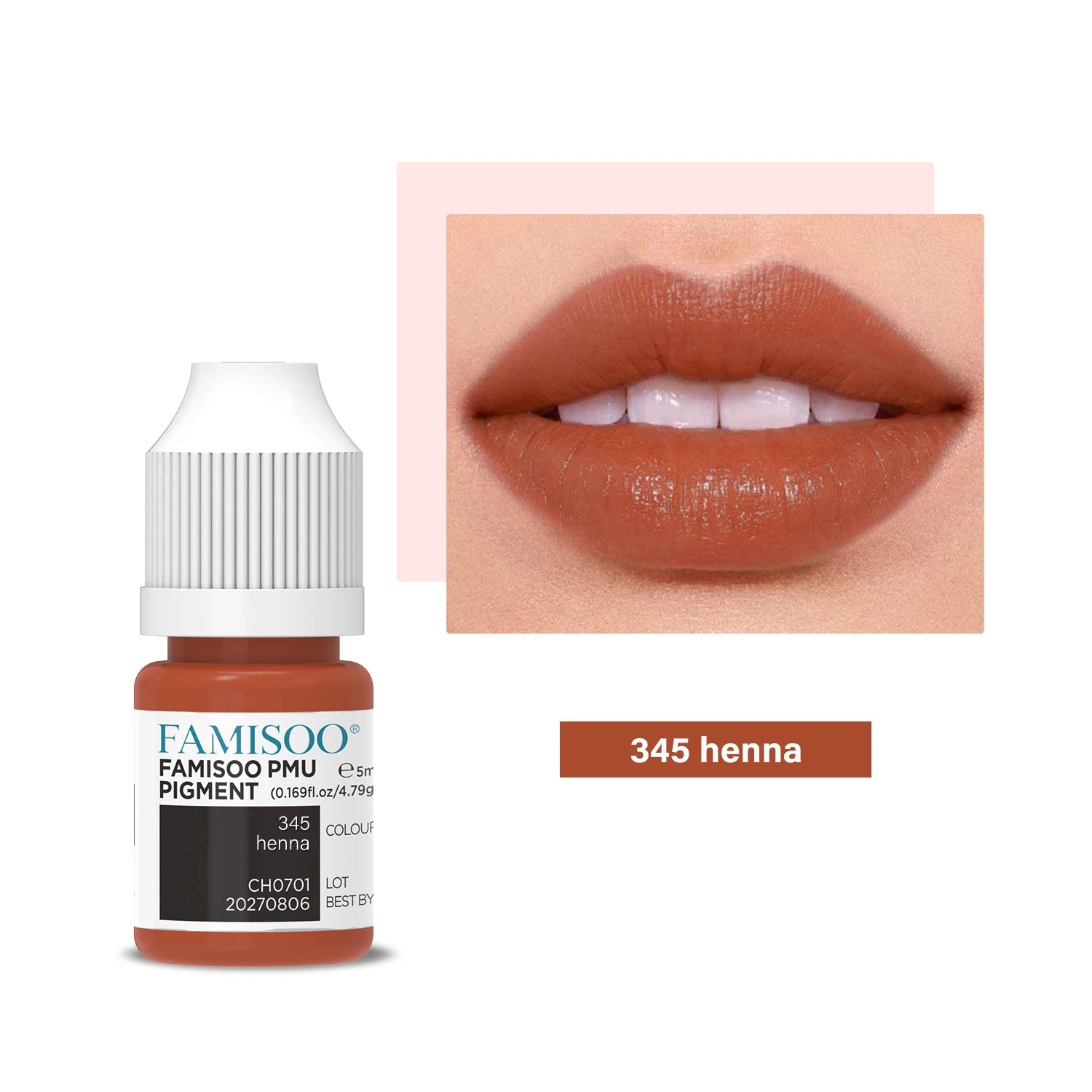 Permanent Makeup Pigment 5ml | Professional PMU Lip & Brow Ink Permanent Makeup Machines 345 Henna China Mainland Tidesmit