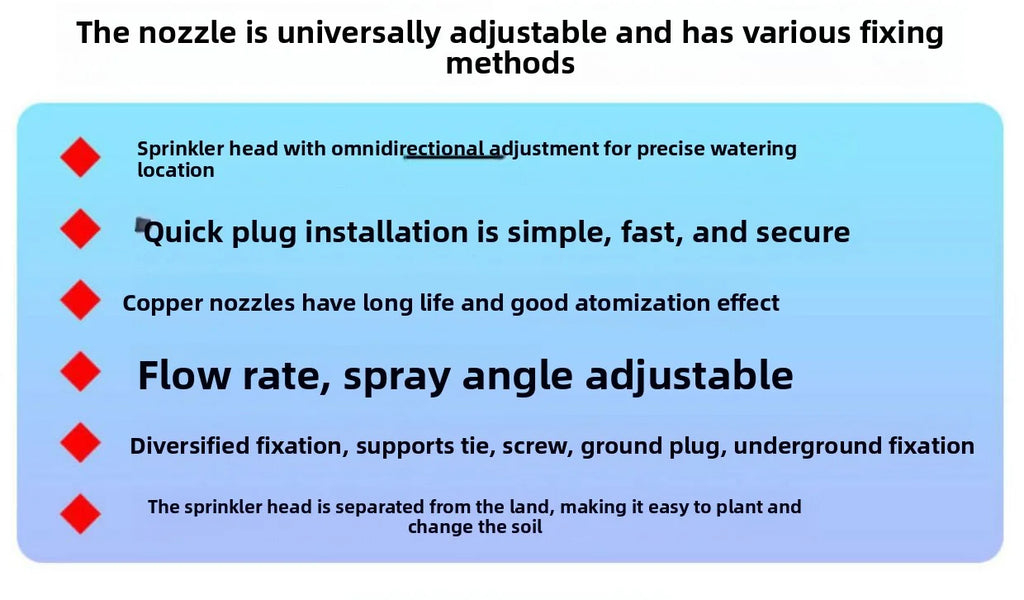 8mm PE Pipe Universal Automatic Irrigation Sprinkler Kit Rotating Copper Nozzle Watering Irrigation Patio Misting Cooling System