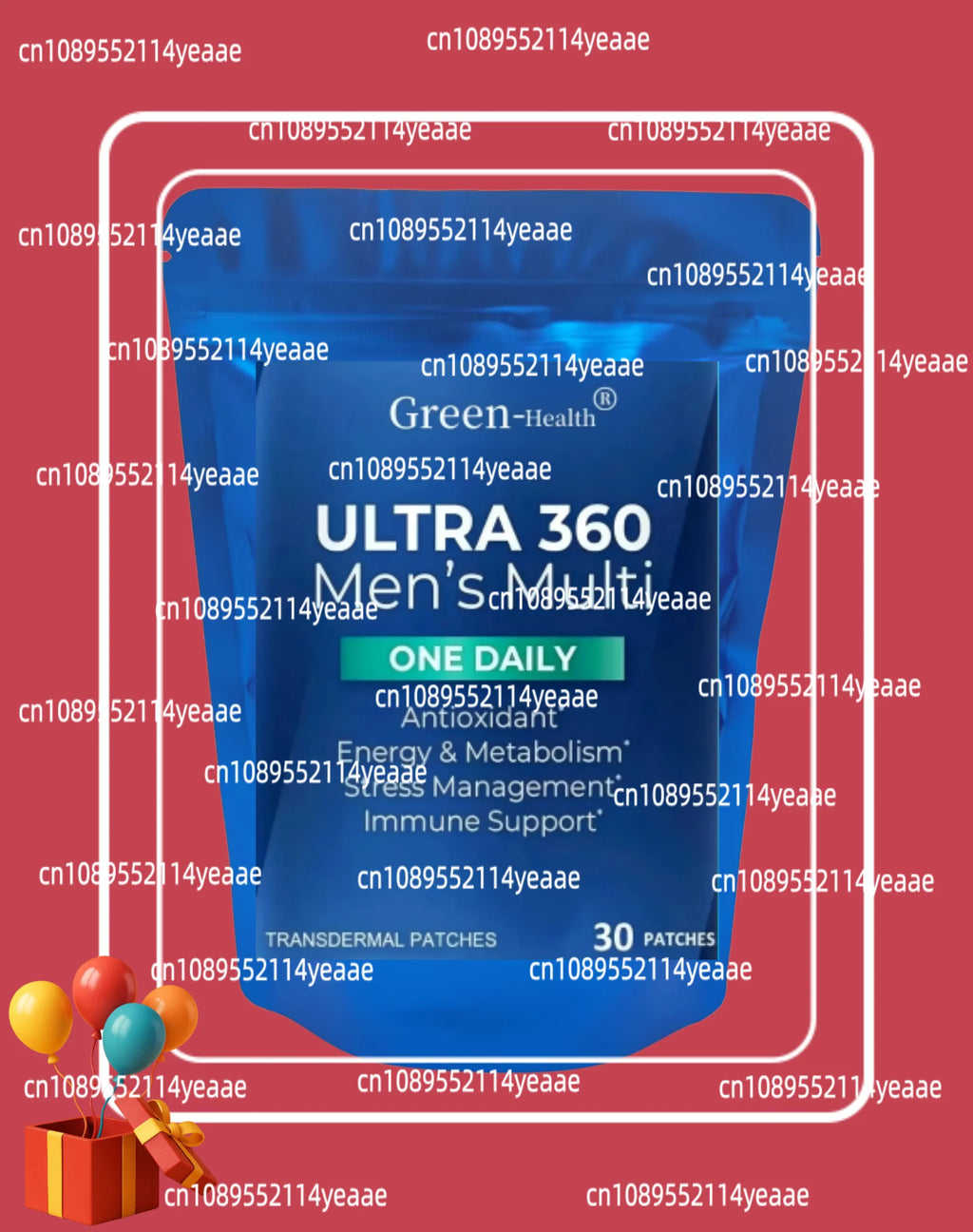 30 Patches Ultra 360 Multivitamin TRANSDERMAL PATCHES for Men with Vitamin A, C, D, E & Zinc for Energy & Immune Support