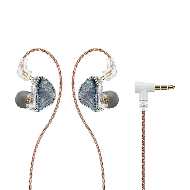 HiFi In-Ear Monitors 1DD+1BA Hybrid Dual Driver Earphones | Tidesmit Blue No Mic Tidesmit