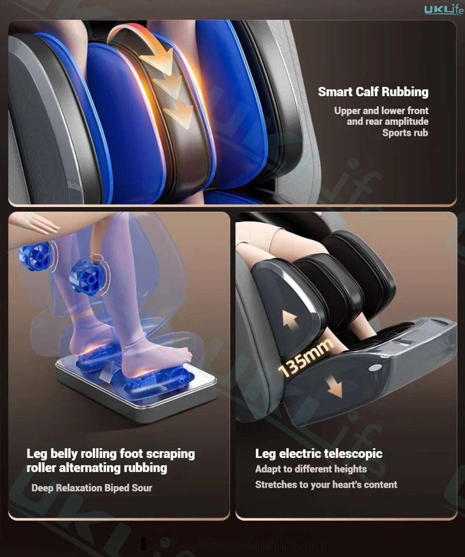 Tidesmit 4D Dual Core Full Body Massage Chair with Zero Gravity Relief Body Shaping Massage Equipment Tidesmit