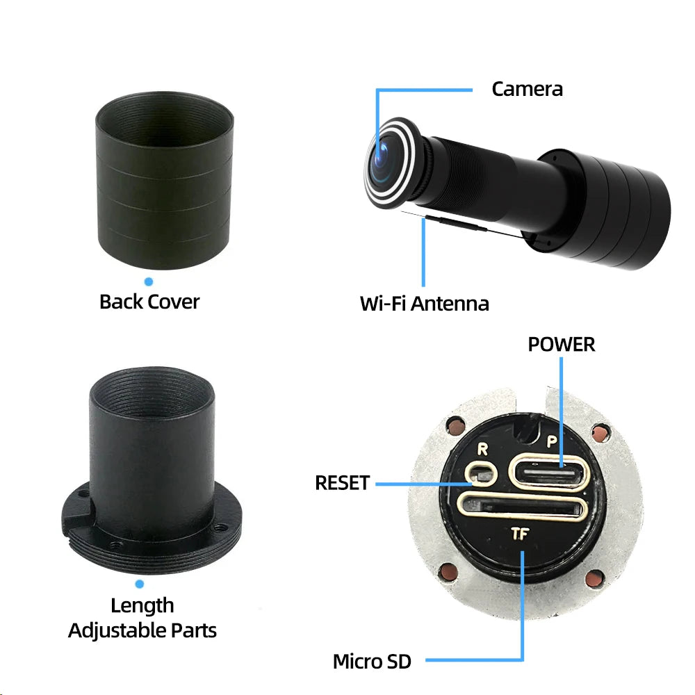 TUYA HD Door Peephole Viewer 2.4G/5G WiFi Security Camera 170° Wide-angle Human Detection Two-Way Audio Video-eye Cat-eye Cam