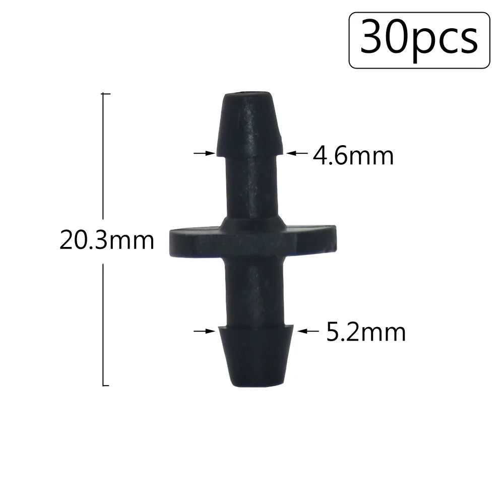 Irrigation Dripper Sprinkler Connector 1/8" 1/4" Hose Barb Tee Elbow Water Pipe Repair  Fitting Garden 3/5 4/7mm Tube Coupler