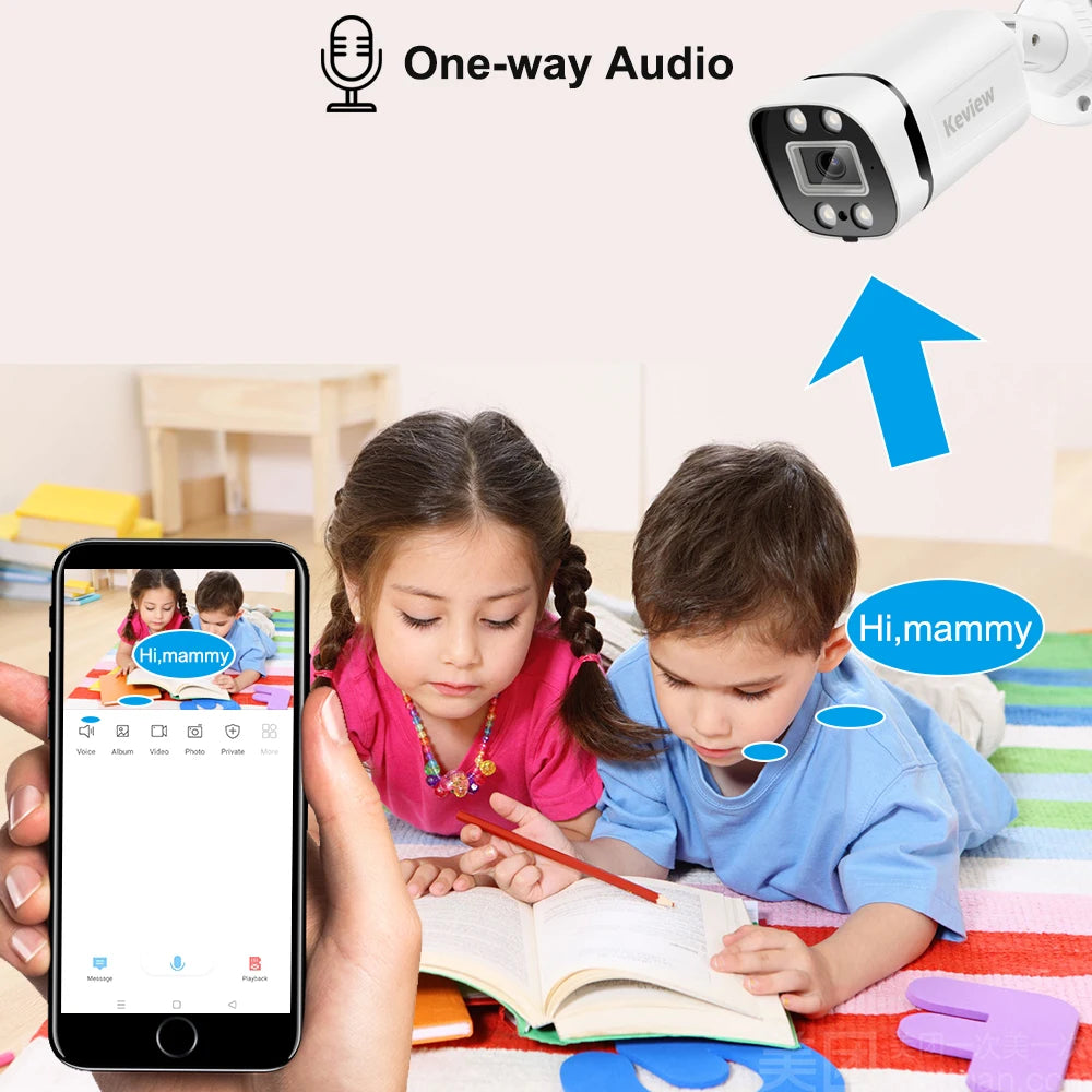 4K POE IP Camera Audio Outdoor 8MP 4MP POE/NOT POE H.265 Onvif Bullet CCTV Home 5MP Color Night Vision Security Camera
