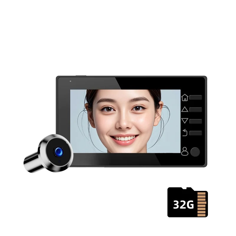 Danmini 4.3'' Electric Peephole 1MP 120° Wide-angle Security Camera Photograph Digital Cat Eye Doorbell Night Vision Door Viewer