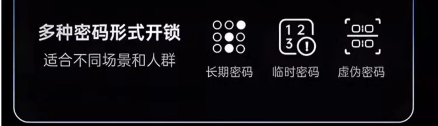 Fully automatic 3D visual facial recognition fingerprint, dual screen dual camera, home smart password lock