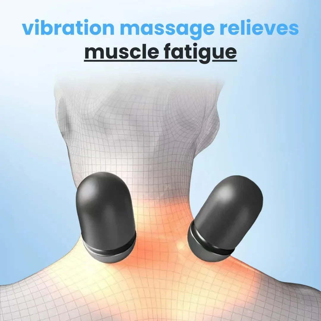 Heated Neck Massager Pillow | Deep Tissue Cervical Traction | Space Gray Massage Cushion Tidesmit
