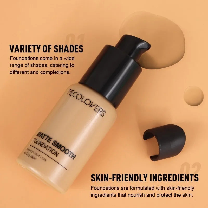 Tidesmit waterproof liquid foundation texture close-up showing long-lasting sweat-proof face makeup finish