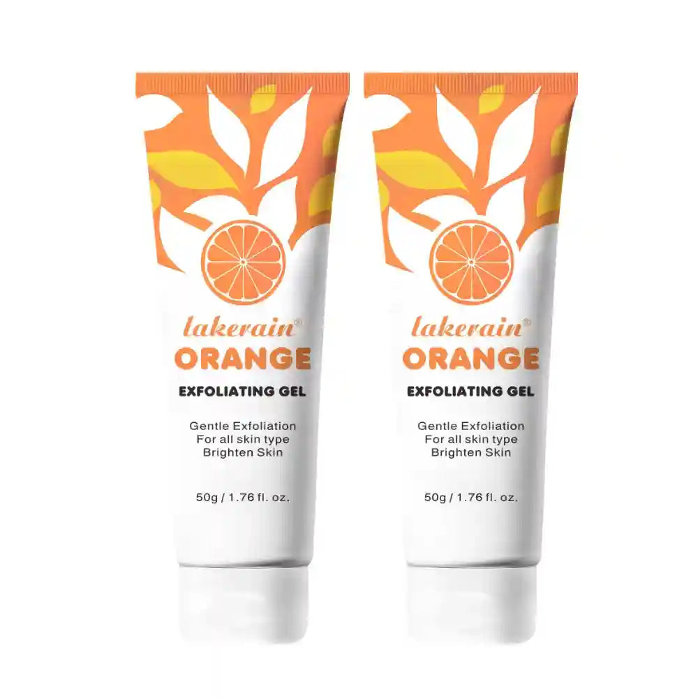 Orange Exfoliating Gel for Radiant Skin - Natural Brightening Treatment Scrubs Treatments 2pcs Tidesmit