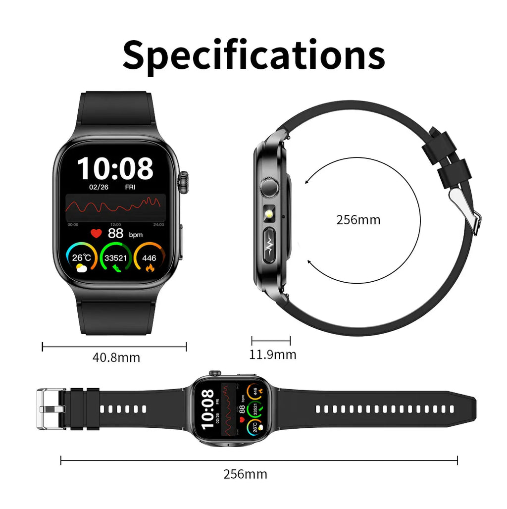 2026 New Hospital Level Health Smart Watch Body Fat ECG Blood oxygen BP Health AMOLED Screen HD Call Sport Smart Watches For Man