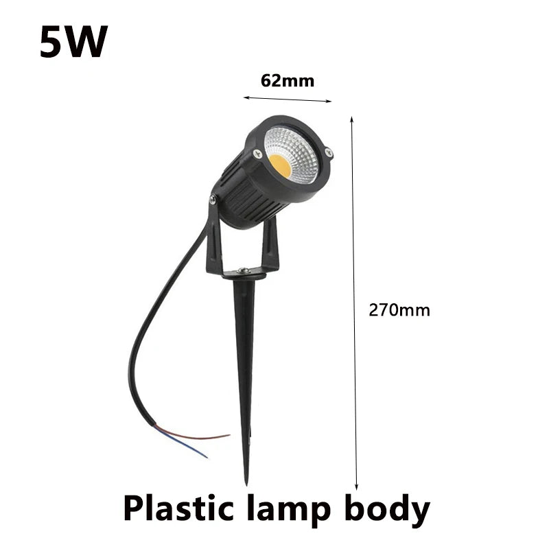 LED Waterproof Outdoor Garden Lawn Lights Spike Bulb 5W/10W/15W Tuinverlichting 220V 110V 12V - Adjustable Solar Powered Garden
