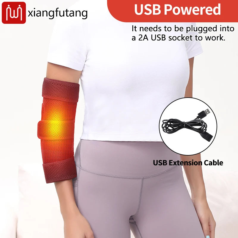 Elbow Massager with Heat & Vibration Therapy - Portable Pain Relief Relaxation Treatment Tidesmit
