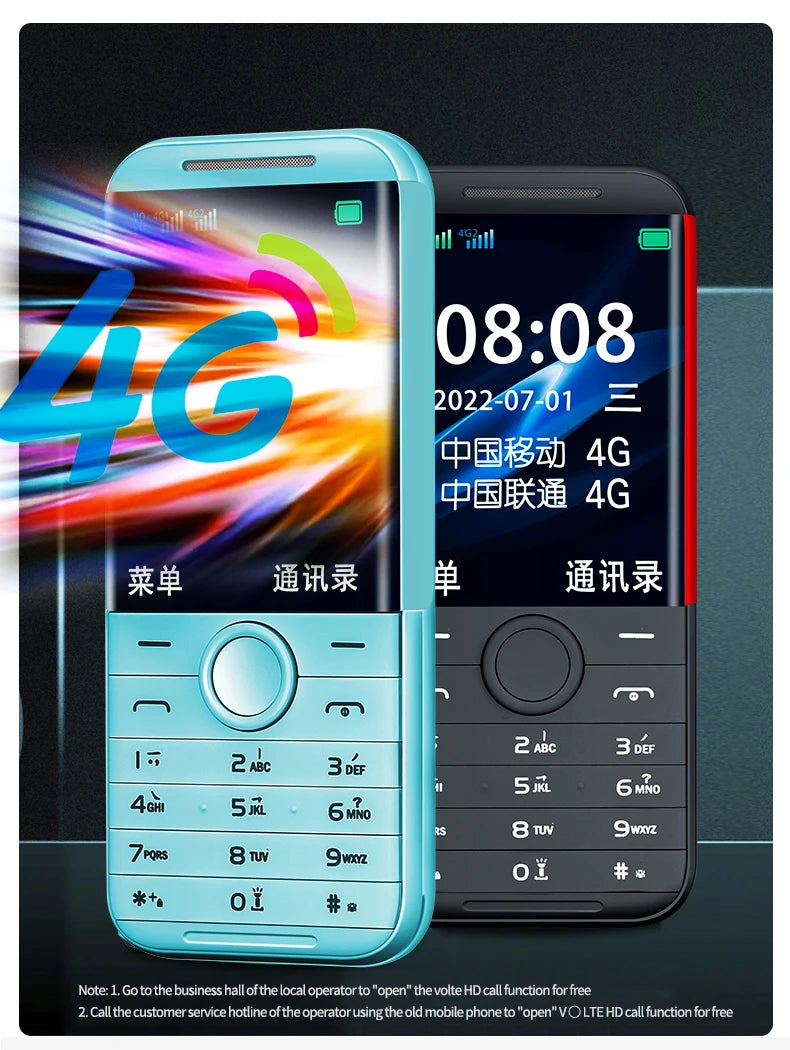New HOSWN H29 4G Cellphone 2.8Inches Screen LTE Dual SIM Cards 6800mAh With Loud Speaker Powerful Flashlight Mobile Phone