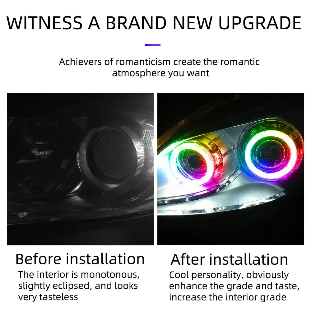 WS2812B COB Pixel Ring Light  27/48/73/96/120mm Individually Addressable WS2812 IC Smart DC5V RGB RING COB  Light Addressable 5V