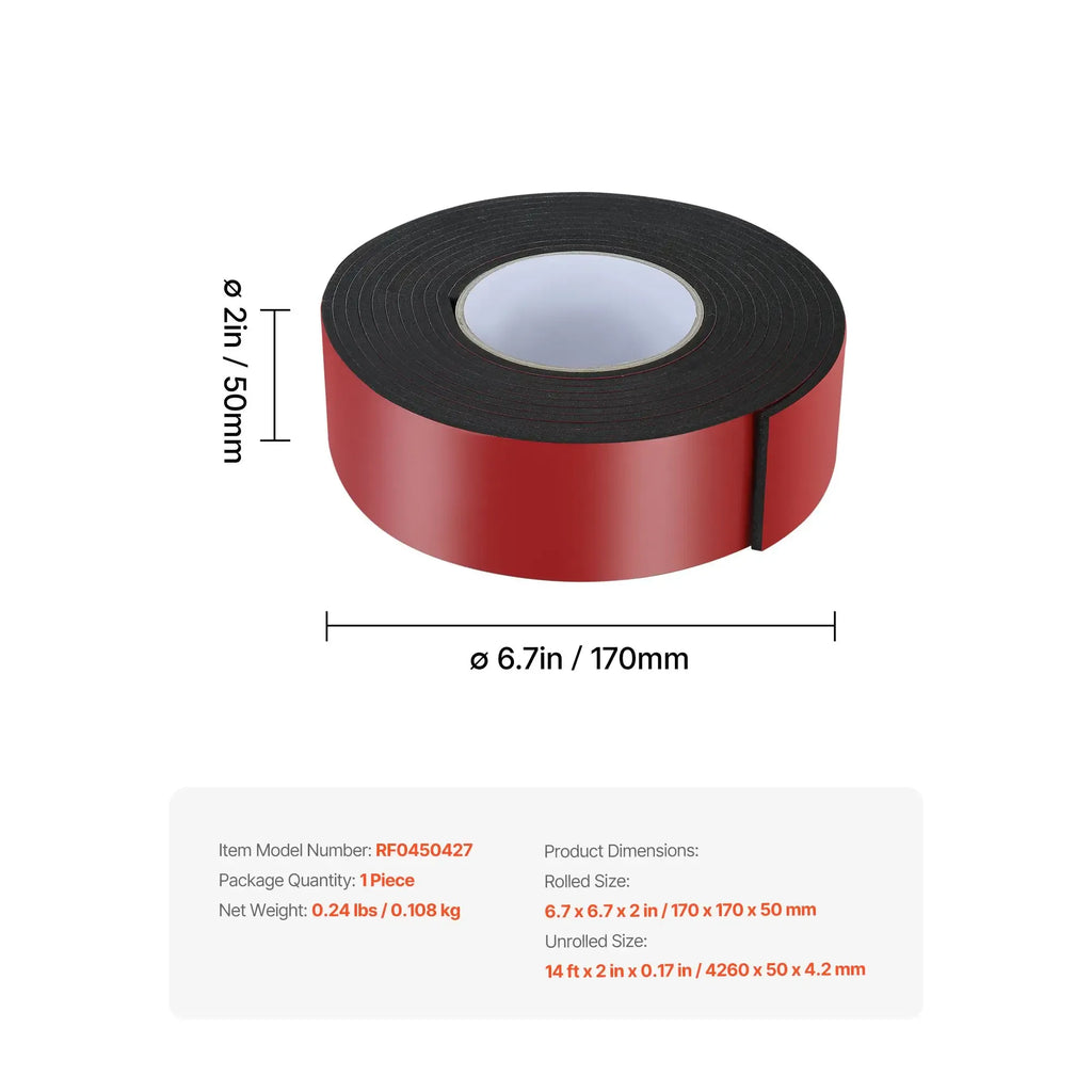 14 FT X 2-Inch Self-Adhesive Pipe Insulation Wrap Winter Freeze Foam Tape for Water Pipes for Protecting Pipes From the Cold