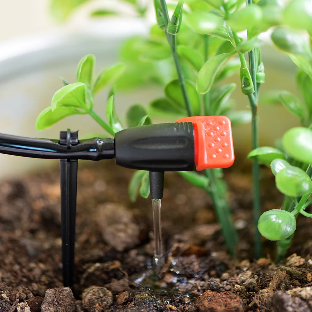 Adjustable Micro Drip Irrigation Emitter Dripper  Inch, Garden Lawn DIY Watering System Sprinkler Replacement Head