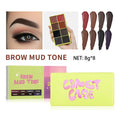 Tidesmit 8 color eyebrow cream highlighter palette with matte and shimmer shades for long-lasting natural face makeup
