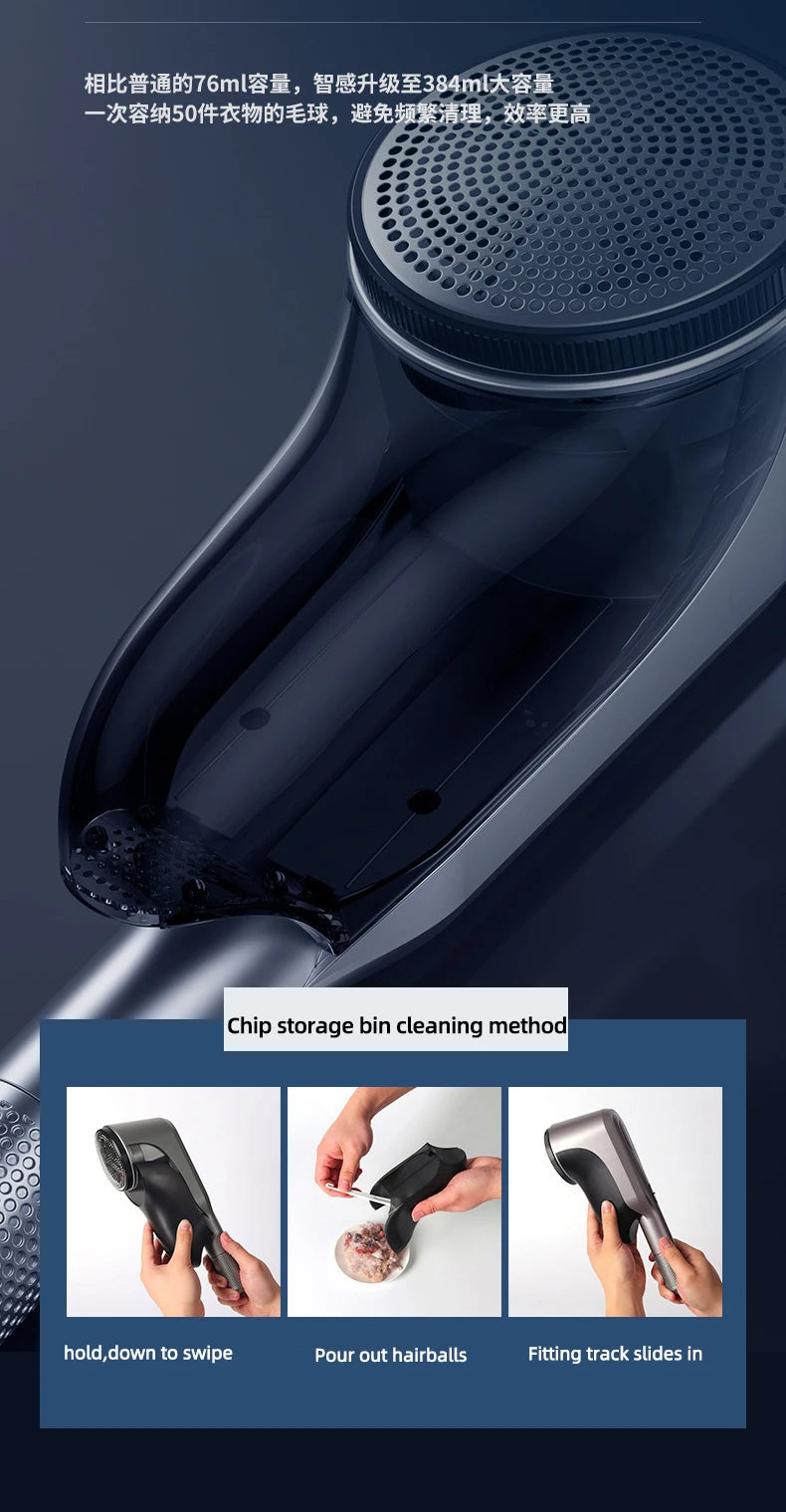 Tidesmit 60W professional lint remover and fabric shaver for clothes, angled side view of commercial lint trimmer