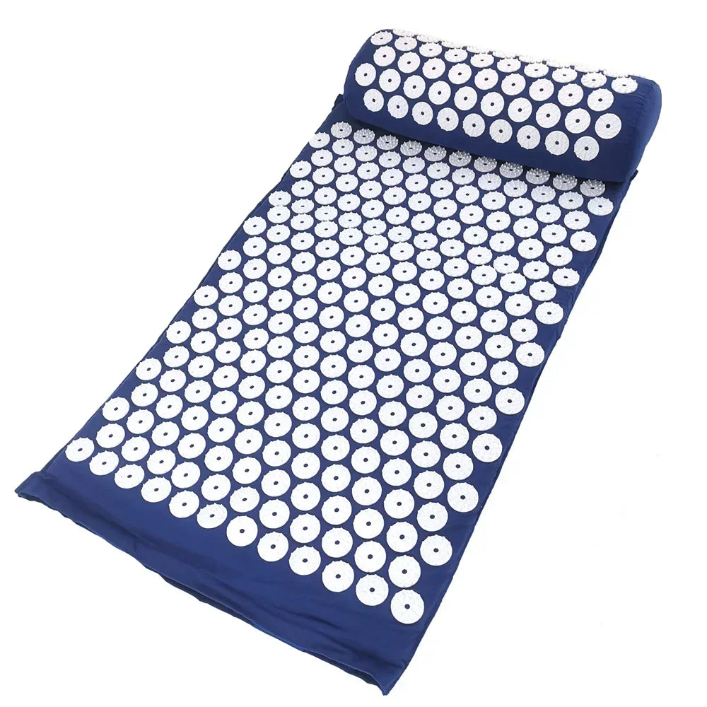 Profession Acupressure Massage Yoga Mat Touchpoints Relieve Back Body Pain Stress Spike Mat Acupuncture Mat with Pillow Cover