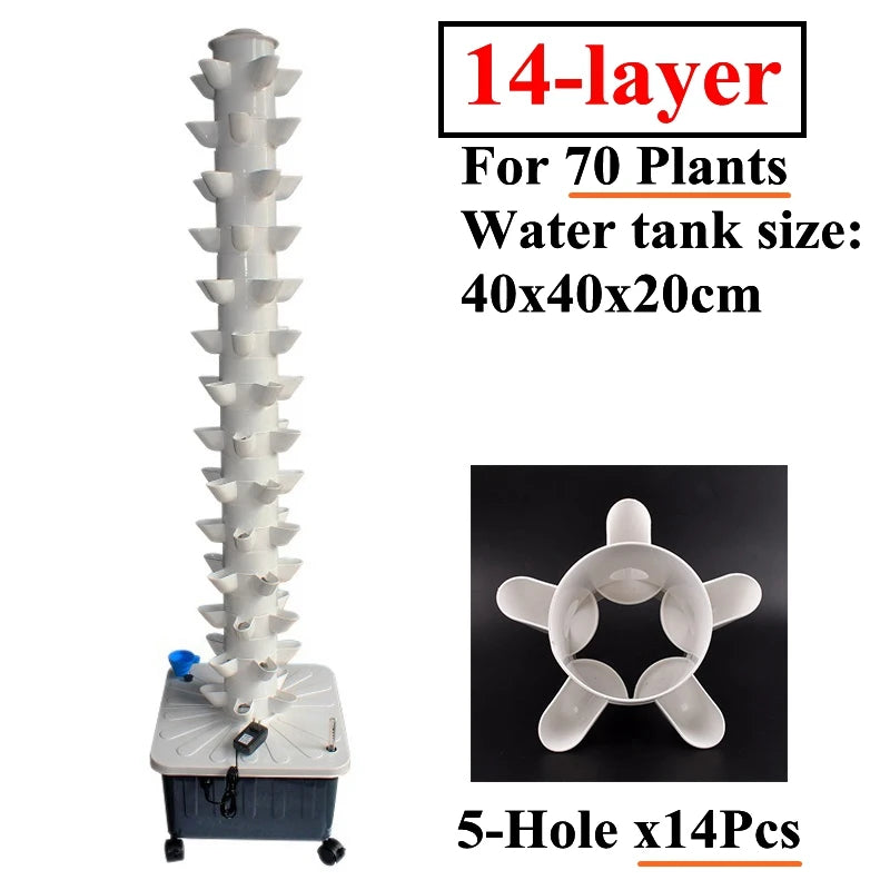 Hydroponic Growing System Garden Garden Indoor Balcony Vertical Tower Planters Soilless Culture Vegetable Grow Pot Kit DIY