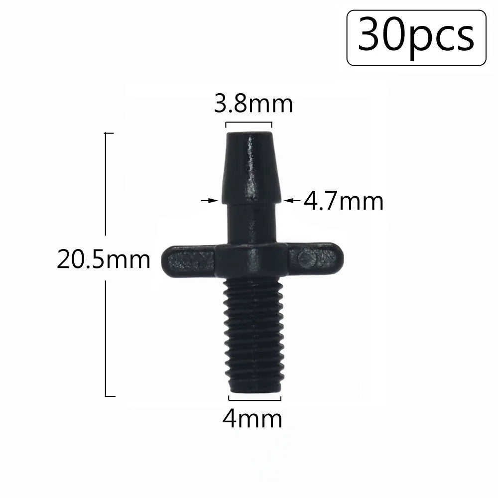 Irrigation Dripper Sprinkler Connector 1/8" 1/4" Hose Barb Tee Elbow Water Pipe Repair  Fitting Garden 3/5 4/7mm Tube Coupler