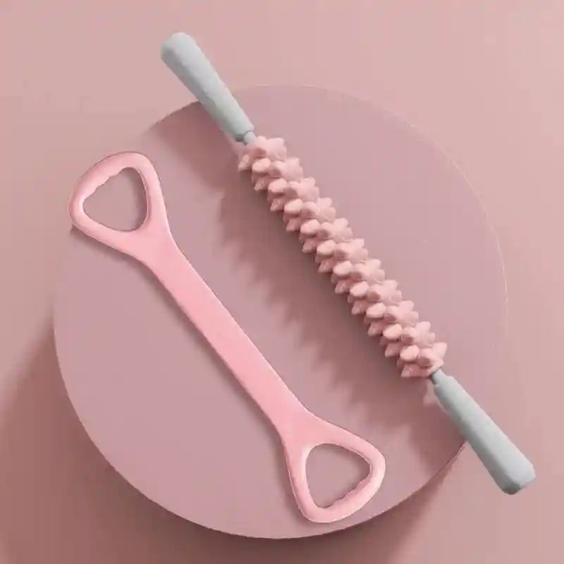 Massage Roller Stick for Deep Muscle Relief | Tidesmit Ergonomic Tool Massage Roller 2PCS Pink Tidesmit