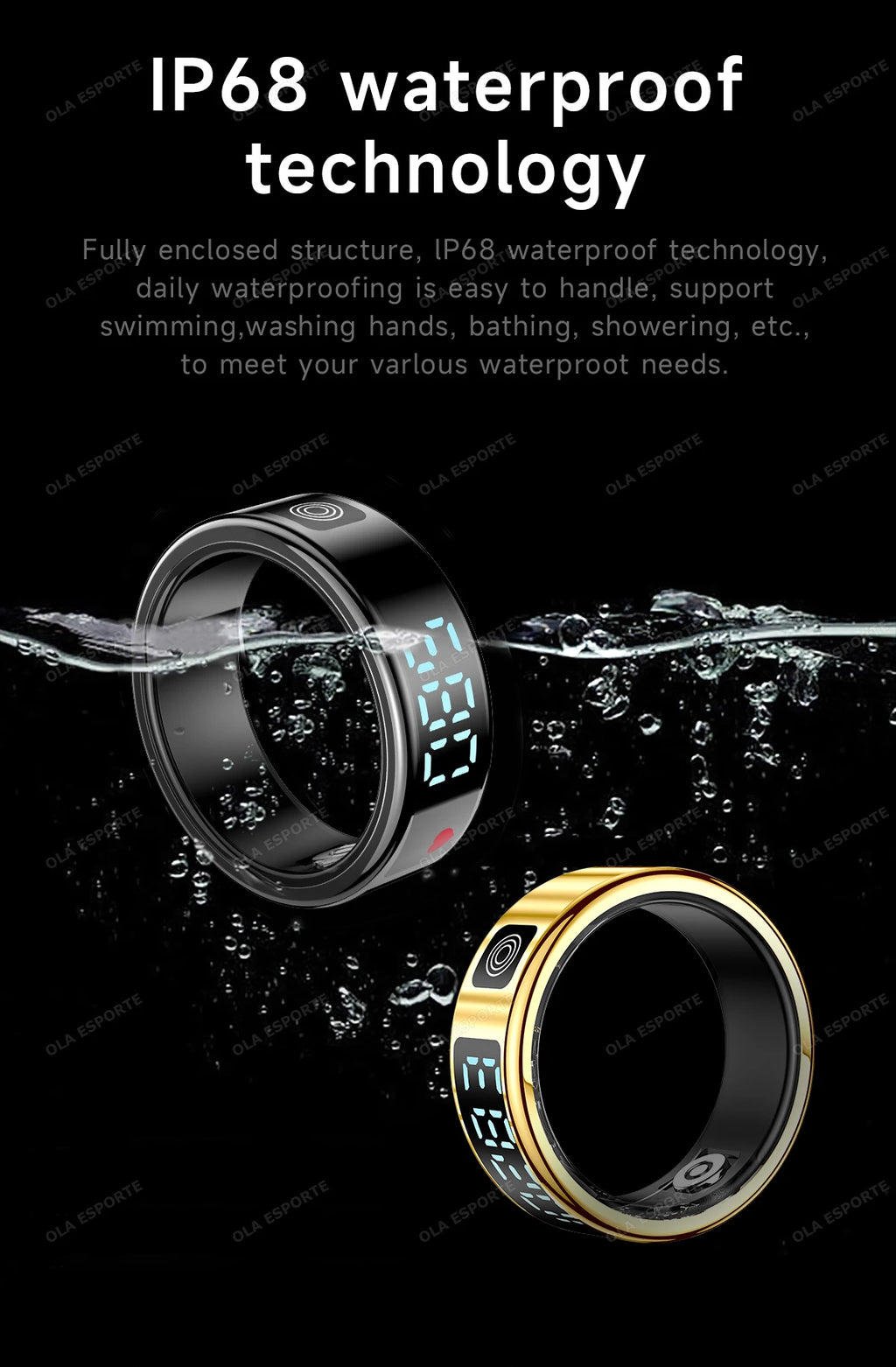 Smart Health Ring with Biometric Heart Rate and Blood Oxygen Tracking Tidesmit